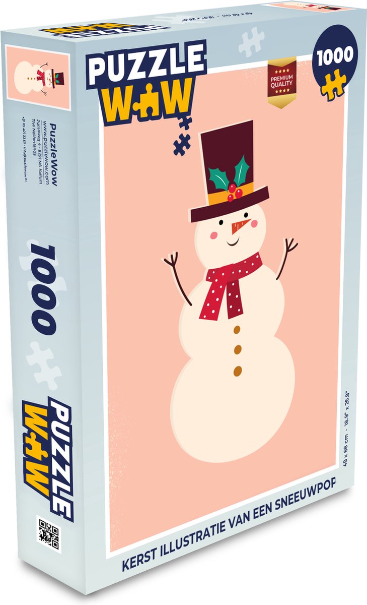 Puzzle Bonhomme de neige - Noël - Hiver - Noël - Jigsaw Puzzle - Puzzle  1000 pièces... | bol