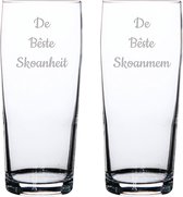 Gegraveerde bierfluitje 19cl De Bêste Skoanheit- De Bêste Skoanmem
