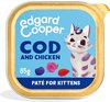Edgard&Cooper Pâté En Pot Pour Chatons - Nourriture pour chat - 16 x Morue Kip 85 g