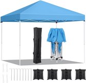 Homager® Pop Up Tent -Opbouw tent- Feesttent- Camping Tent - PicNic- Feest Tent - Zonnescherm - Snel opbouwen & Afbreken-BLAUW