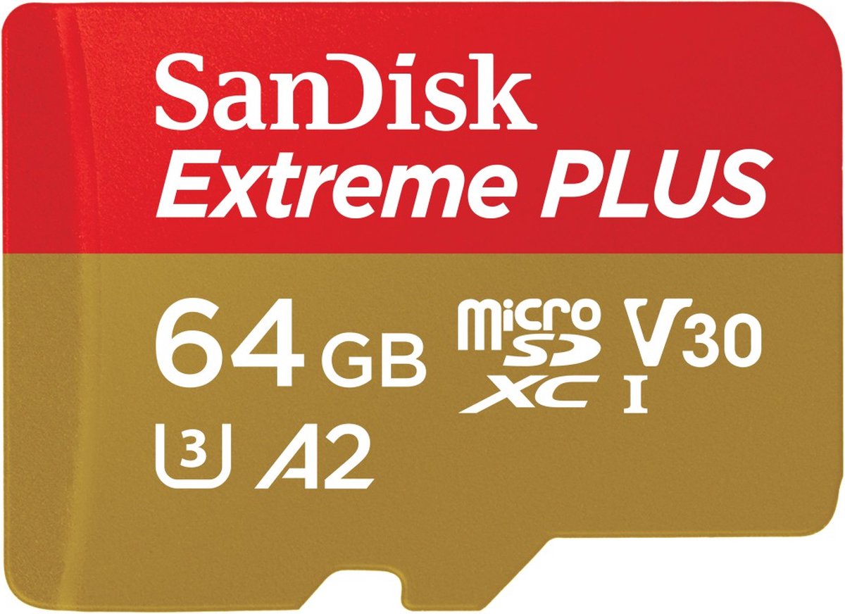 Micro SD Memory Card with Adaptor Western Digital SDSQXBU-064G-GN6MA