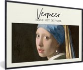 Fotolijst incl. Poster - Kunst - Meisje met de parel - Vermeer - 30x20 cm - Posterlijst