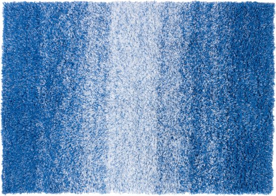 Casa Pura Badmat - Wave - Antislip & Sneldrogend - Blauw/Wit - 70 x 100 cm
