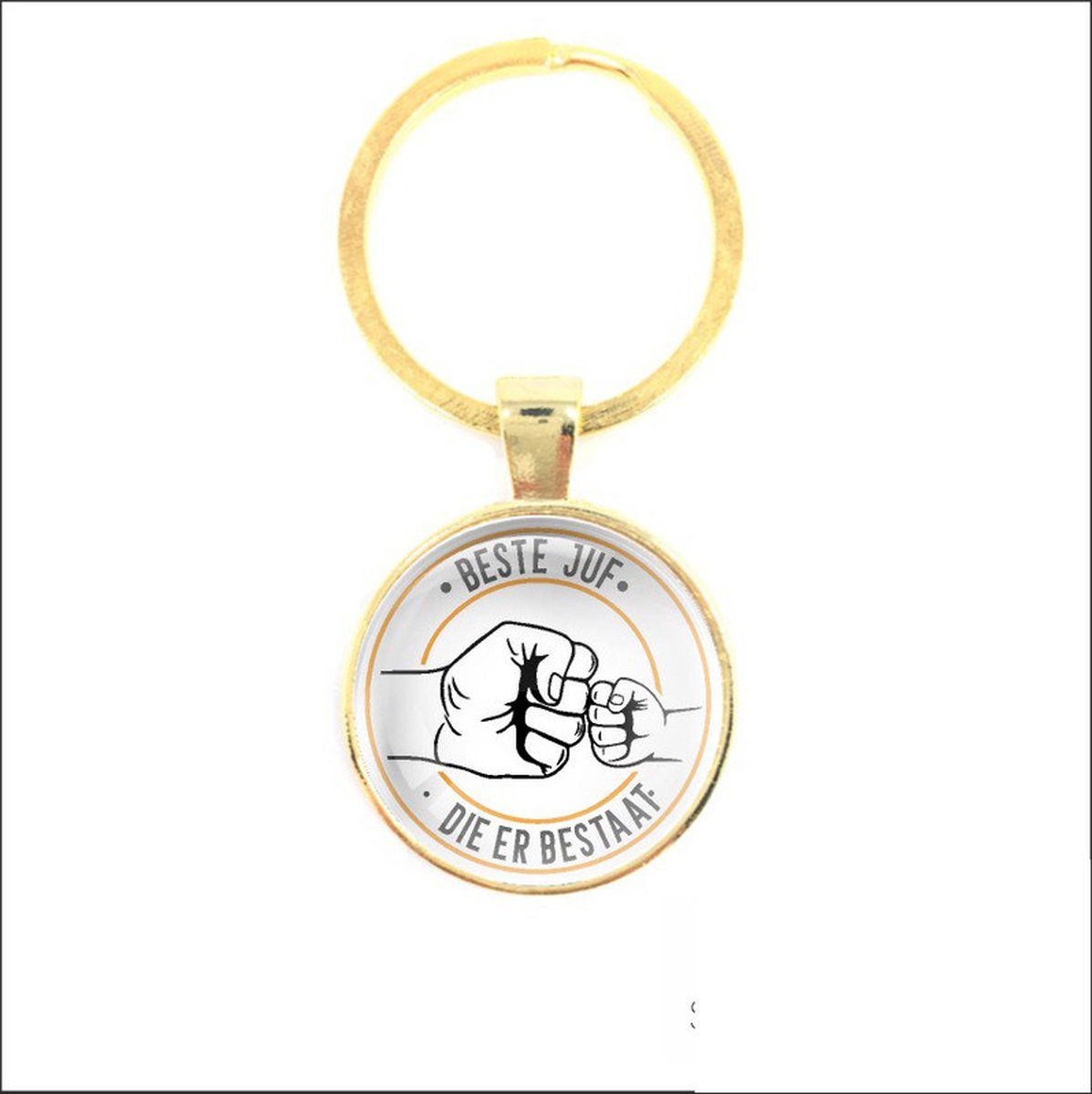 Sleutelhanger Glas - Beste Juf