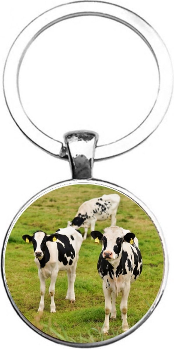 Sleutelhanger Glas - Koeien