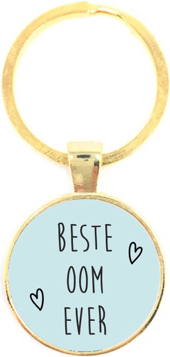 Sleutelhanger Glas - Beste Oom Ever