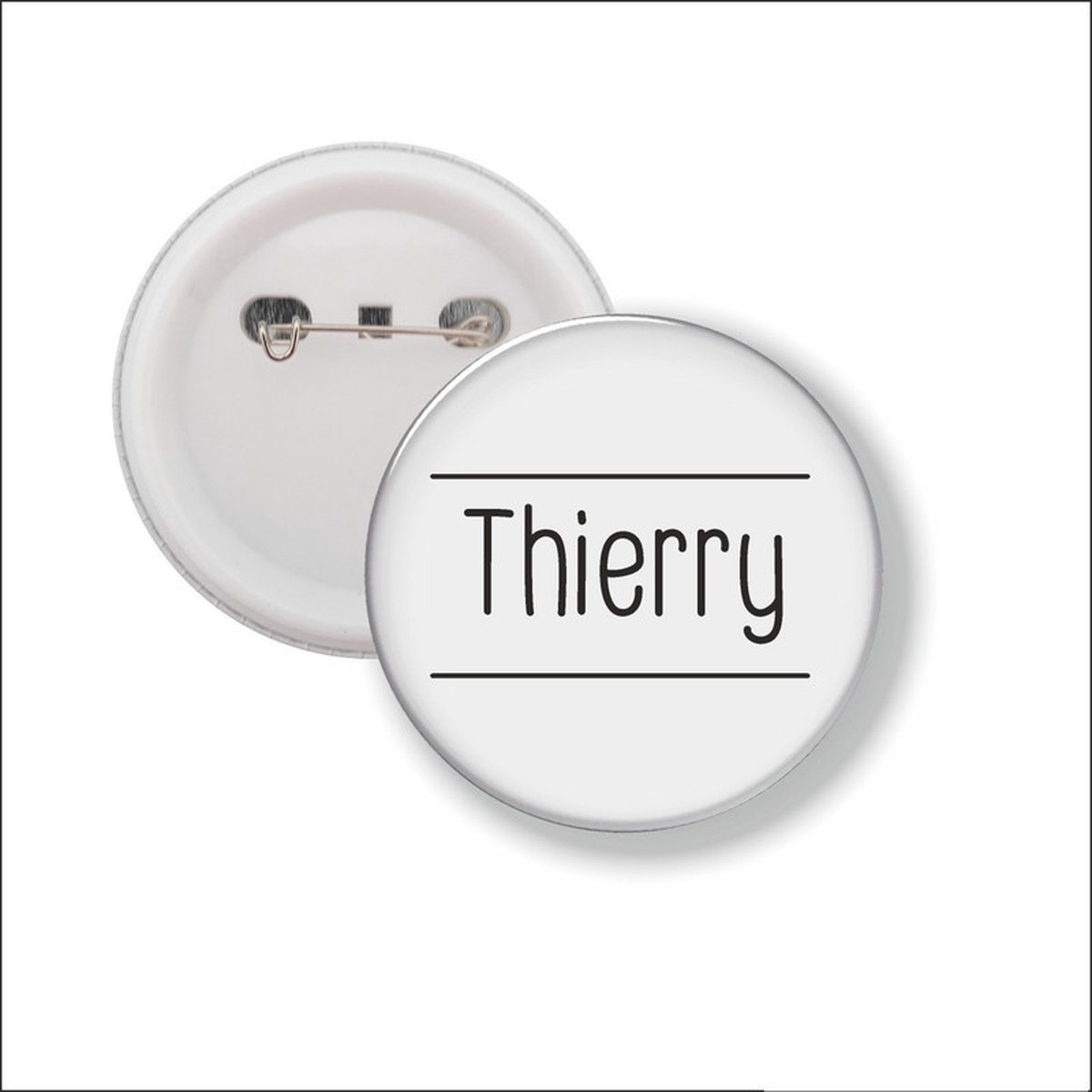 Button Met Speld 58 MM - Thierry