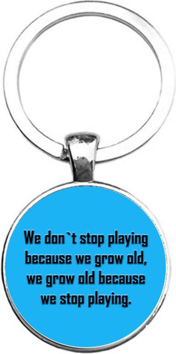 Sleutelhanger Glas - -Dont Stop Playing