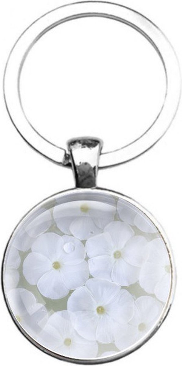 Sleutelhanger Glas - Bloemen