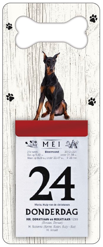 Foto: Scheurkalender 2024 hond dobberman