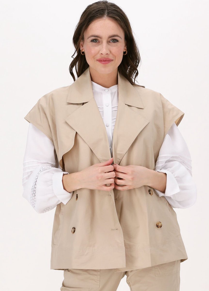 Levete Room Marilyn 9 Waistcoat Blazers Dames - Zand - Maat XL