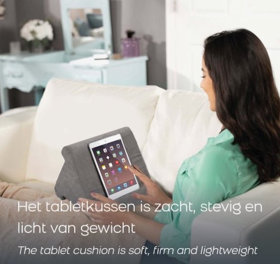 Kussen-tablethouder – zachte tabletstandaard kussen met tas | multi-hoekkussen schootstandaard, tablet-computerhouder, bank voor 4-13 inch grote telefoons en tablets, boeken, tijdschriften