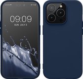 kwmobile telefoonhoesje geschikt voor Apple iPhone 14 Pro - Hoesje voor smartphone - Back cover in marineblauw
