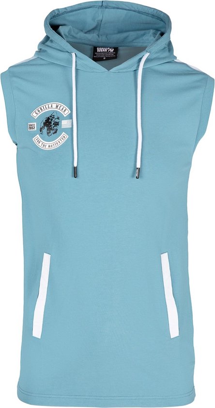Foto: Gorilla wear oswego s l hooded t shirt blauw 4xl
