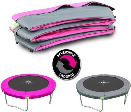 EXIT beschermrand Twist trampoline - roze/grijs | bol.com