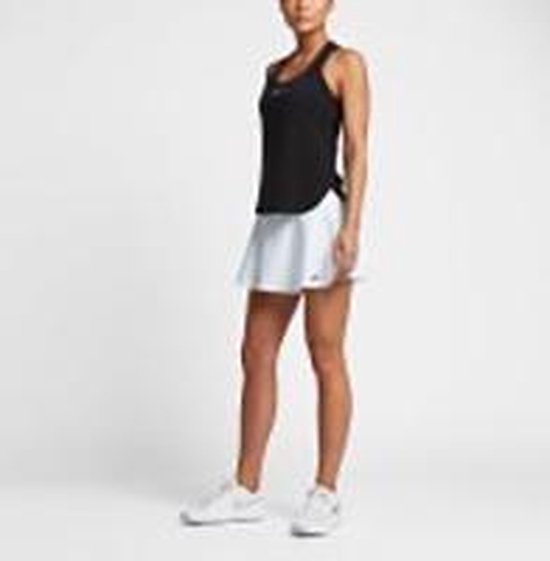 Nike Court Tennisrokje Dames Sportrok - Maat L - Vrouwen - wit/zwart | bol