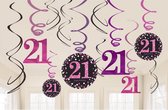 Amscan Feestdecoratie Sparkling Celebration Pink 12 Stuks