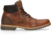 Sacha - Heren - Cognac leren veterboots - Maat 41