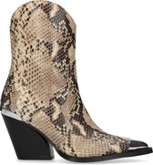 Sacha Dames Cowboylaarzen met metalen details - Snakeskin - Maat 38