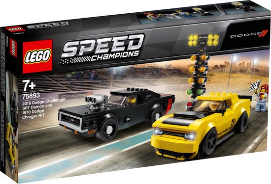LEGO Speed Champions 2018 Dodge Challenger SRT Demon en 1970 Dodge Charger R/T - 75893