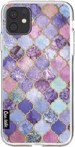 Casetastic Apple iPhone 11 Hoesje - Softcover Hoesje met Design - Purple Moroccan Tiles Print