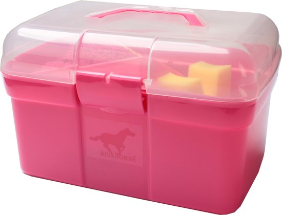 Red Horse - Grooming Box - Poetskist Gevuld - Hot Pink - 10 Delig - Red Horse