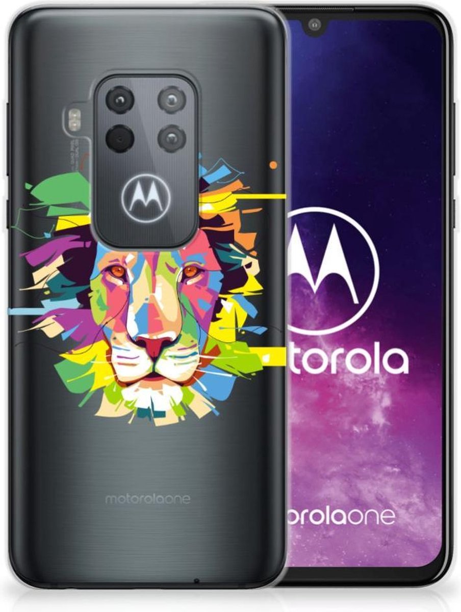Motorola One Zoom Telefoonhoesje met Naam Lion Color