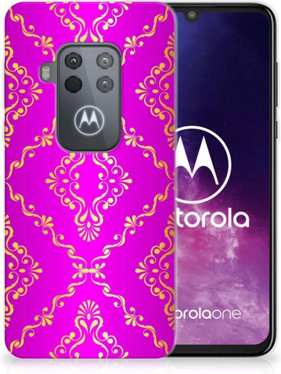Siliconen Hoesje Motorola One Zoom Barok Roze