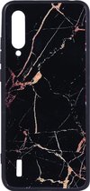 Shop4 - Xiaomi Mi 9 Lite Hoesje - Harde Back Case Marmer Zwart