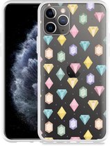 Geschikt voor Apple iPhone 11 Pro Hoesje Diamonds - Designed by Cazy