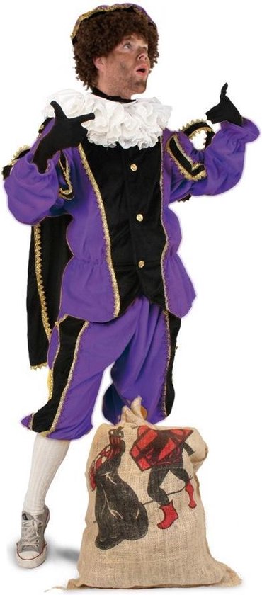 Kwaadaardig Vader ontploffen Luxe piet kinder pak paars - maat 116 + GRATIS SCHMINK - pietenpak kostuum  Sinterklaas | bol.com