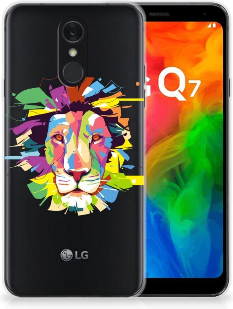 LG Q7 Telefoonhoesje met Naam Lion Color