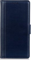 Shop4 - Nokia 7.2 Hoesje - Wallet Case Grain Donker Blauw