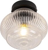 QAZQA bolsena - Art Deco Plafondlamp - 1 lichts - Ø 180 mm - Zwart -  Woonkamer | Slaapkamer | Keuken