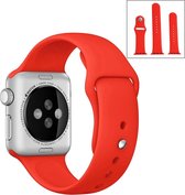 Geschikt voor Apple Watch Siliconen Bandje|Small + Large|Geschikt voor Apple Watch 1 / 2 / 3 / 4 / 5 - 38MM / 40MM |Rood / Red| Premium kwaliteit |TrendParts