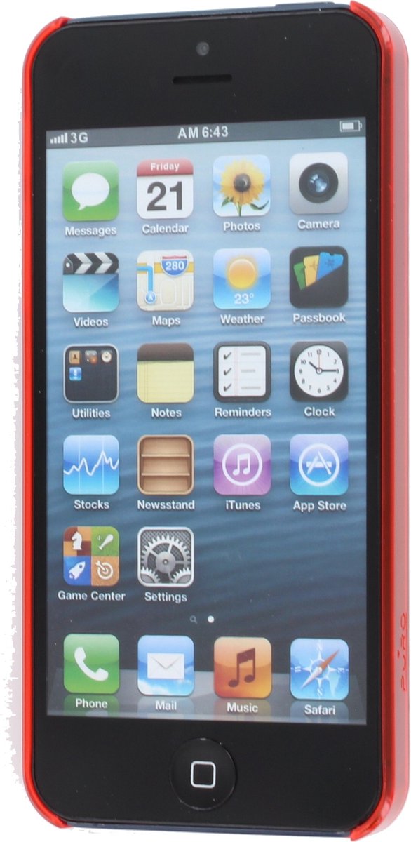 PURO Apple iPhone 5/5S Crystal Back Cover - Rood