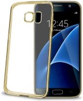 Celly Laser Cover Cover voor Galaxy S7 Transparant Goud