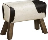 Stool | Koeienhuid krukje | Zwart-wit | 69x28x50