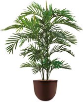 HTT - Kunstplant Areca palm in Eggy bruin H130 cm