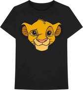 Disney The Lion King Heren Tshirt -S- Lion King - Simba Face Zwart