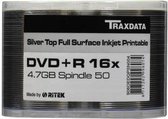 Traxdata DVD-R Printable 16x 4.7GB DVD-R 50stuk(s)