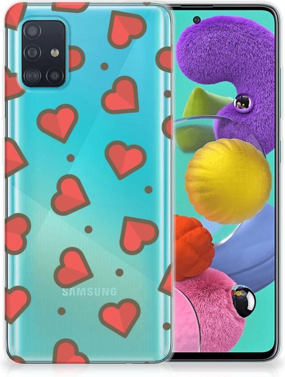 Samsung Galaxy A51 TPU bumper Hearts