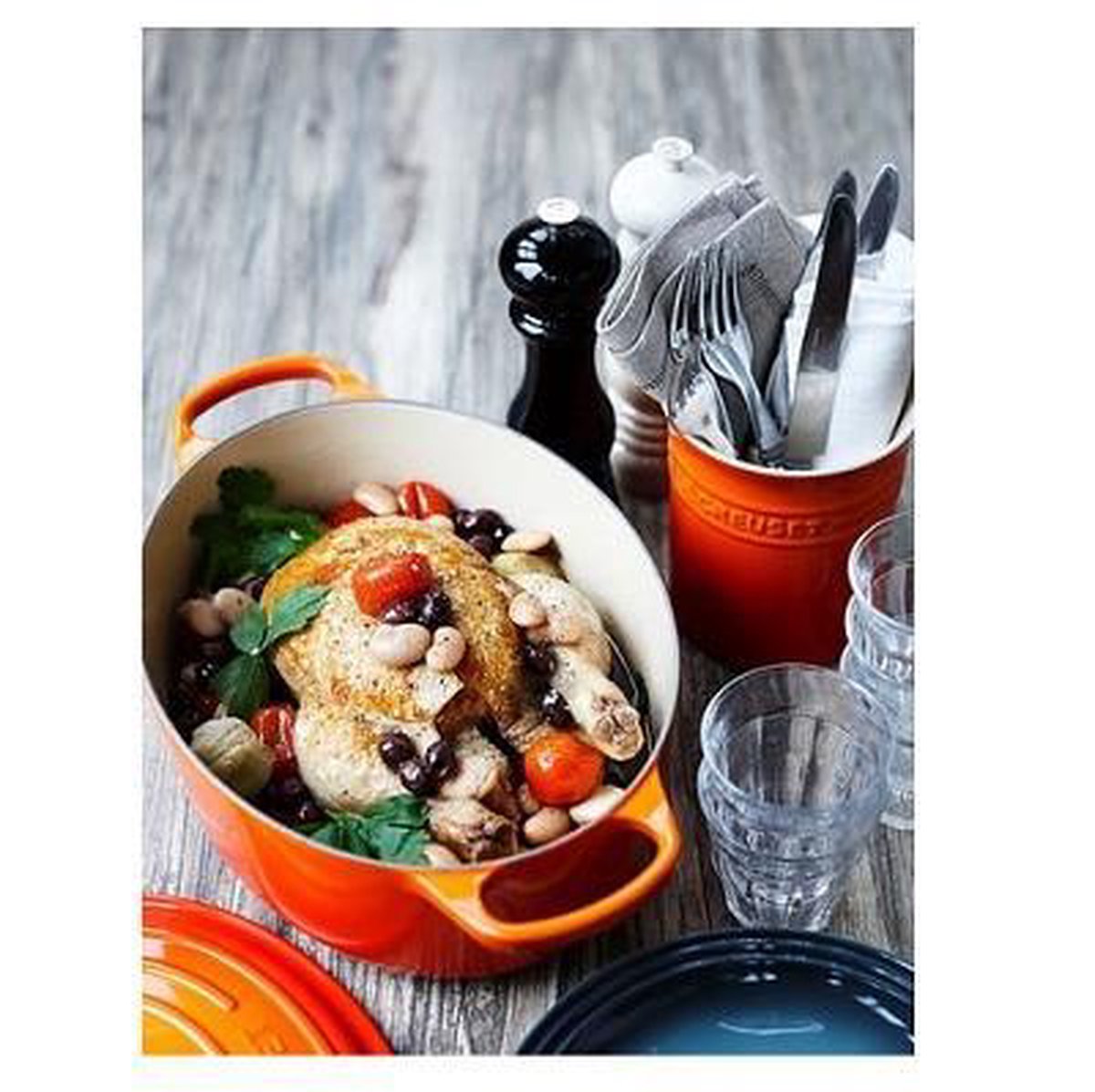 Le Creuset Ovale braad-/ stoofpan  13,9L - 40cm Oranjerood