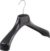 De Kledinghanger Gigant - 30 x Mantel / kostuumhanger kunststof zwart met schouderverbreding, 40 cm
