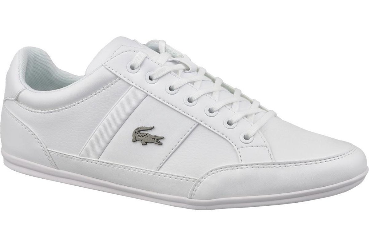 Witte sneakers 2025 heren lacoste