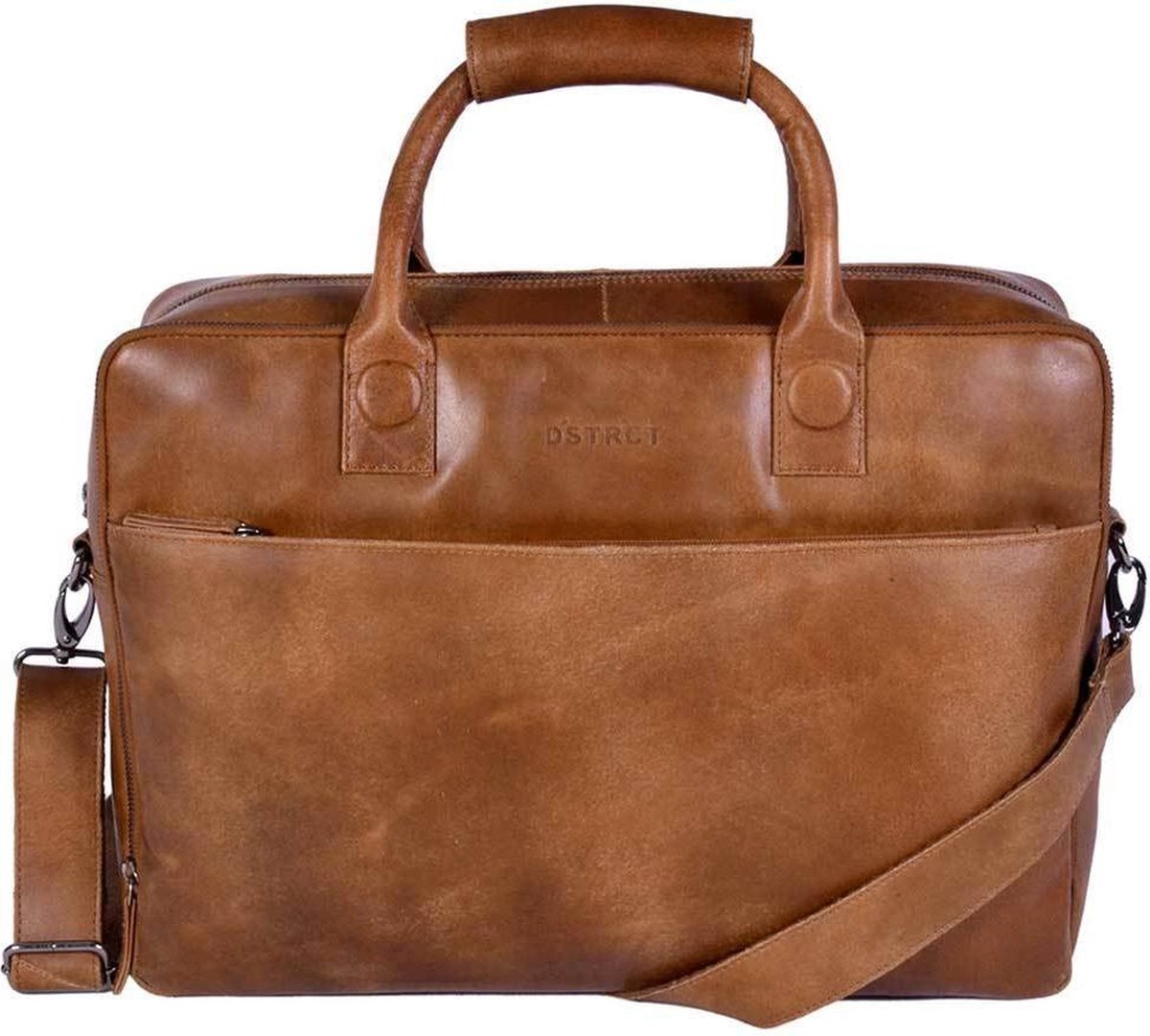 DSTRCT Fletcher Street Laptoptas - 17 inch - Cognac
