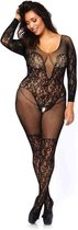 Vine lace and netbodystocking+