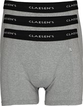 Claesen's Basics boxers (3-pack) - heren boxers lang - grijs - Maat: S