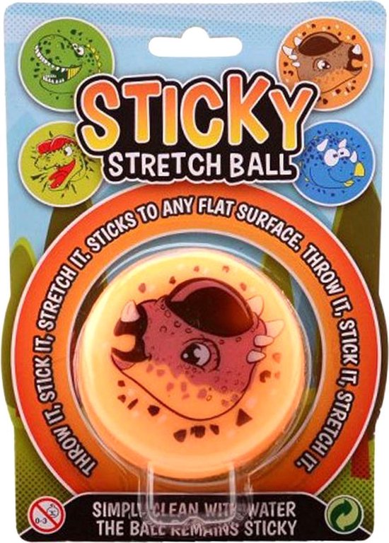 Sticky Stretch Bal Dino Op Kaart 24345 van Toi-Toys — afbeelding 3