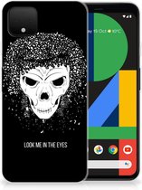 Silicone Back Case Google Pixel 4 XL Skull Hair